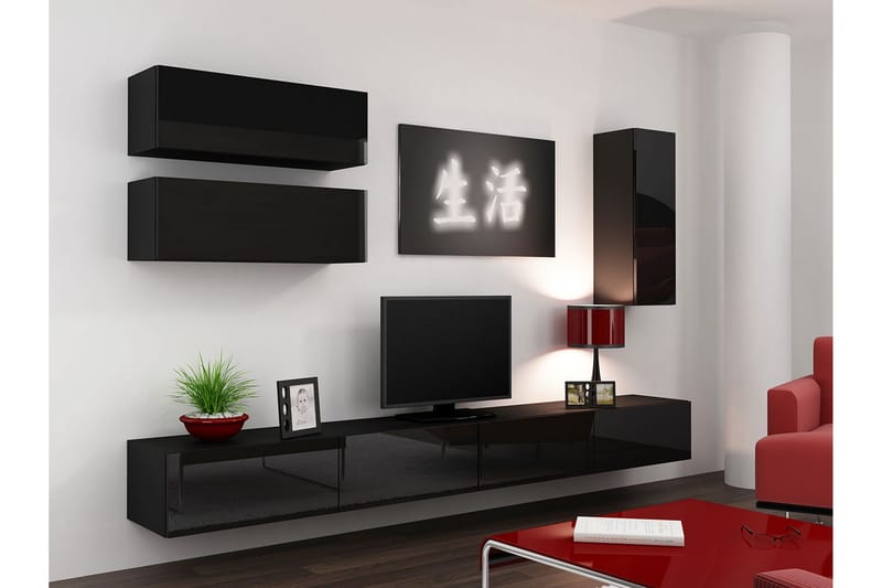 Vigo TV-møbelsett 280x40x180 cm - Møbler - Mediamøbel & tv møbel - TV-møbelsett