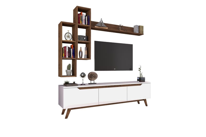 Virkesbo TV-Møbelsett 180 cm - Beige - Møbler - Mediamøbel & tv møbel - TV-møbelsett