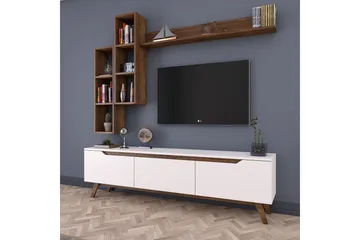 Virkesbo TV-Møbelsett 180 cm - Beige - Møbler - Mediamøbel & tv møbel - TV-møbelsett