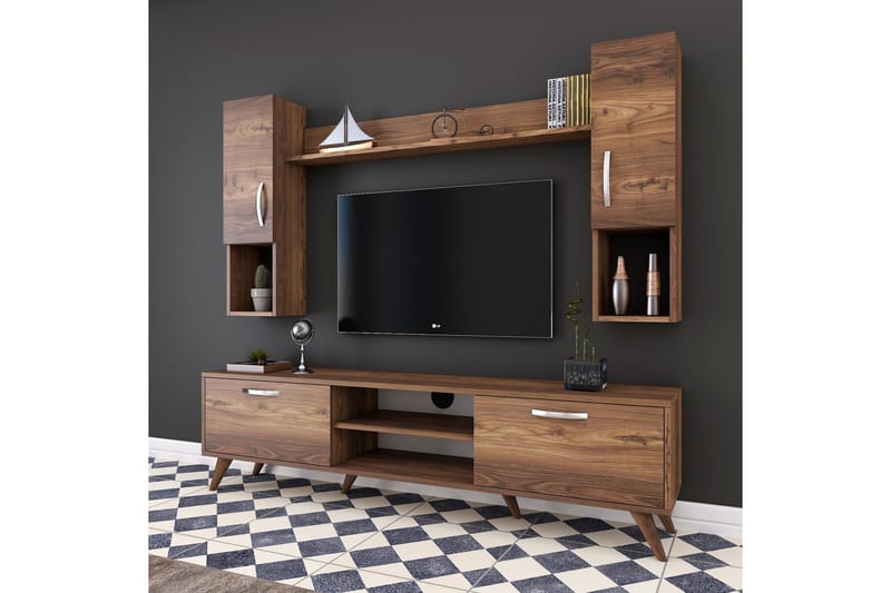 Virkesbo TV-Møbelsett 180 cm - Brun - Møbler - Mediamøbel & tv møbel - TV-møbelsett