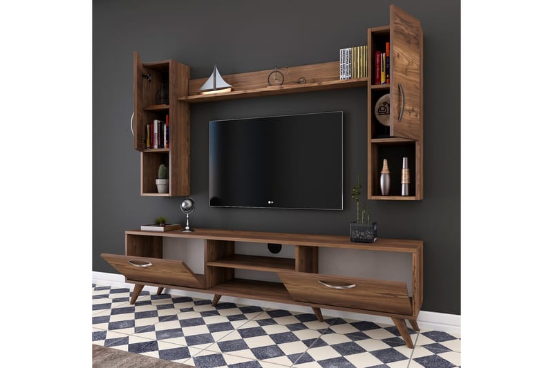 Virkesbo TV-Møbelsett 180 cm - Brun - Møbler - Mediamøbel & tv møbel - TV-møbelsett