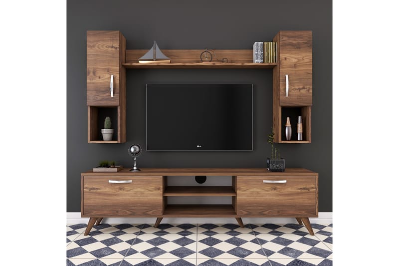 Virkesbo TV-Møbelsett 180 cm - Brun - Møbler - Mediamøbel & tv møbel - TV-møbelsett