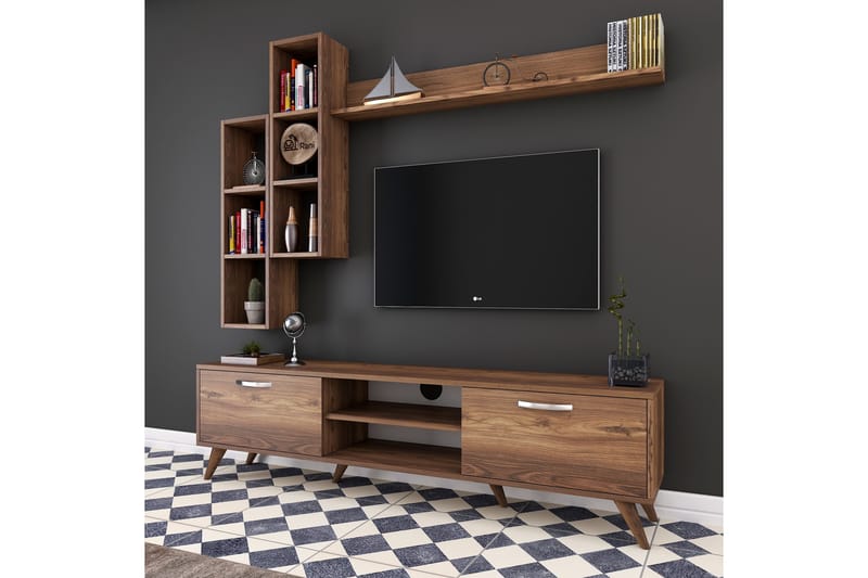 Virkesbo TV-Møbelsett 180 cm - Brun - Møbler - Mediamøbel & tv møbel - TV-møbelsett