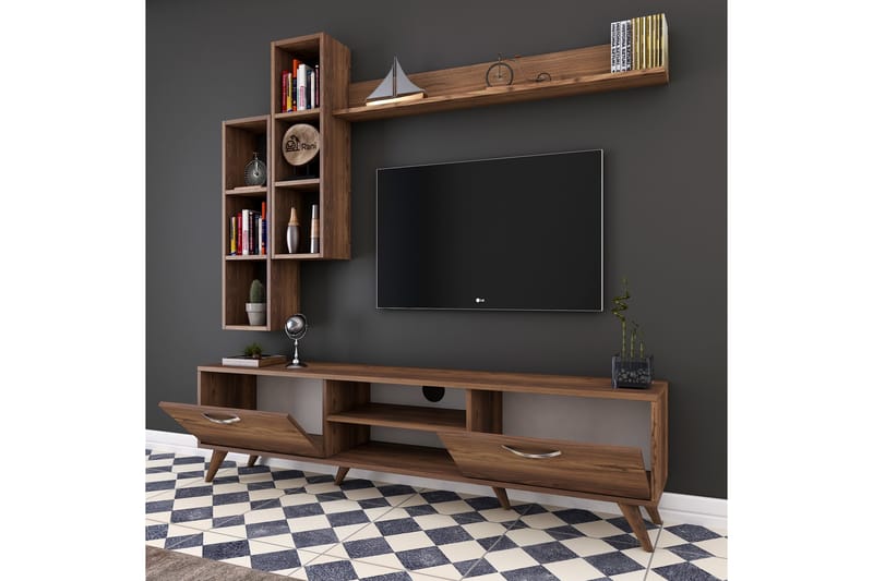Virkesbo TV-Møbelsett 180 cm - Brun - Møbler - Mediamøbel & tv møbel - TV-møbelsett