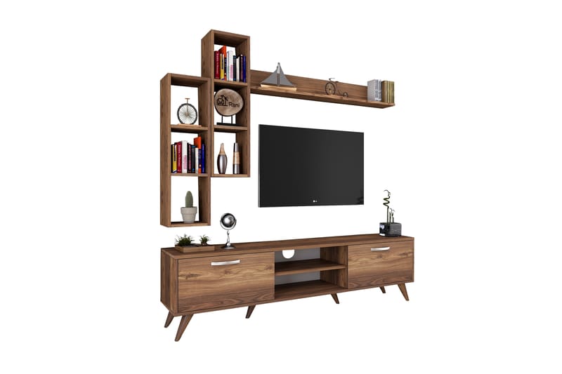Virkesbo TV-Møbelsett 180 cm - Brun - Møbler - Mediamøbel & tv møbel - TV-møbelsett