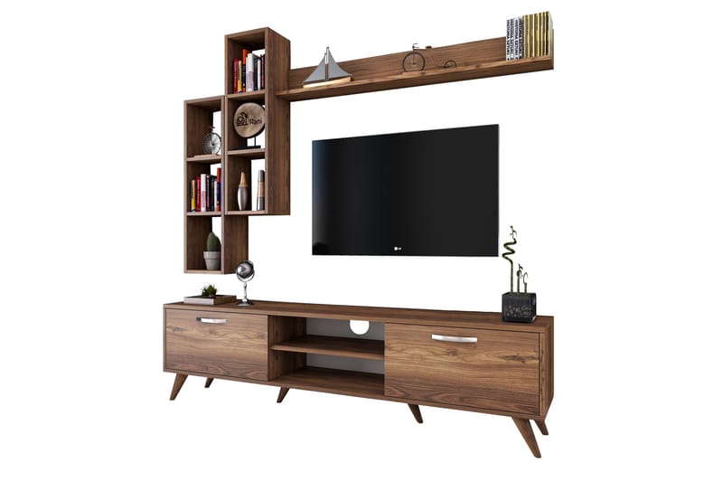 Virkesbo TV-Møbelsett 180 cm - Brun - Møbler - Mediamøbel & tv møbel - TV-møbelsett