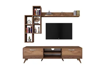 Virkesbo TV-Møbelsett 180 cm - Brun - Møbler - Mediamøbel & tv møbel - TV-møbelsett