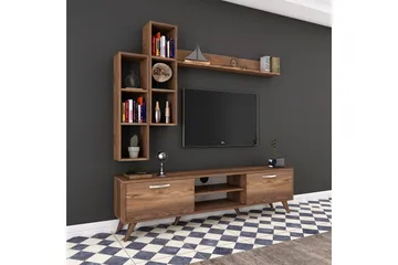 Virkesbo TV-Møbelsett 180 cm - Brun - Møbler - Mediamøbel & tv møbel - TV-møbelsett