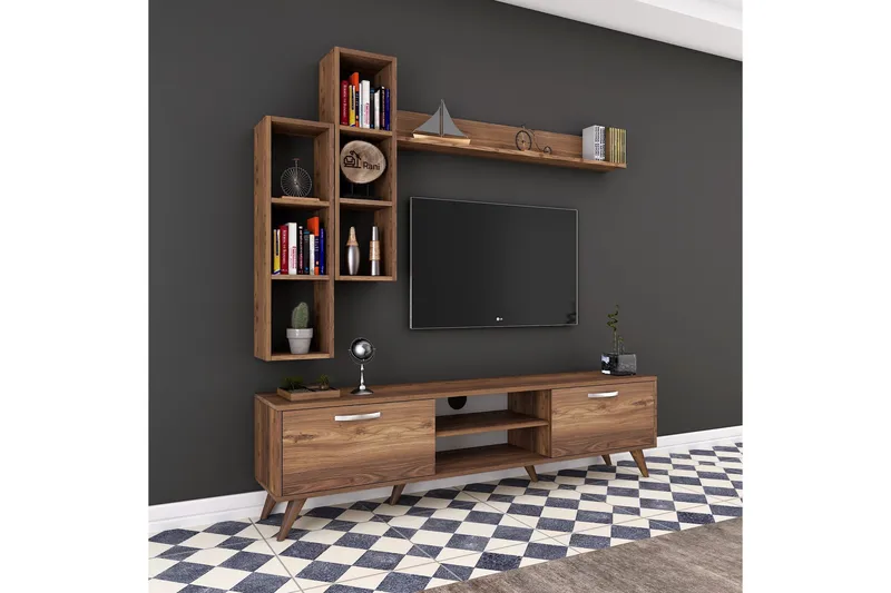 Virkesbo TV-Møbelsett 180 cm - Brun - Møbler - Mediamøbel & tv møbel - TV-møbelsett