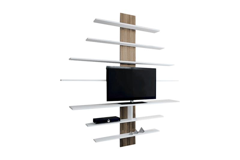 Zebrai Vegghylle for Mediaoppbevaring - TV-møbelsett