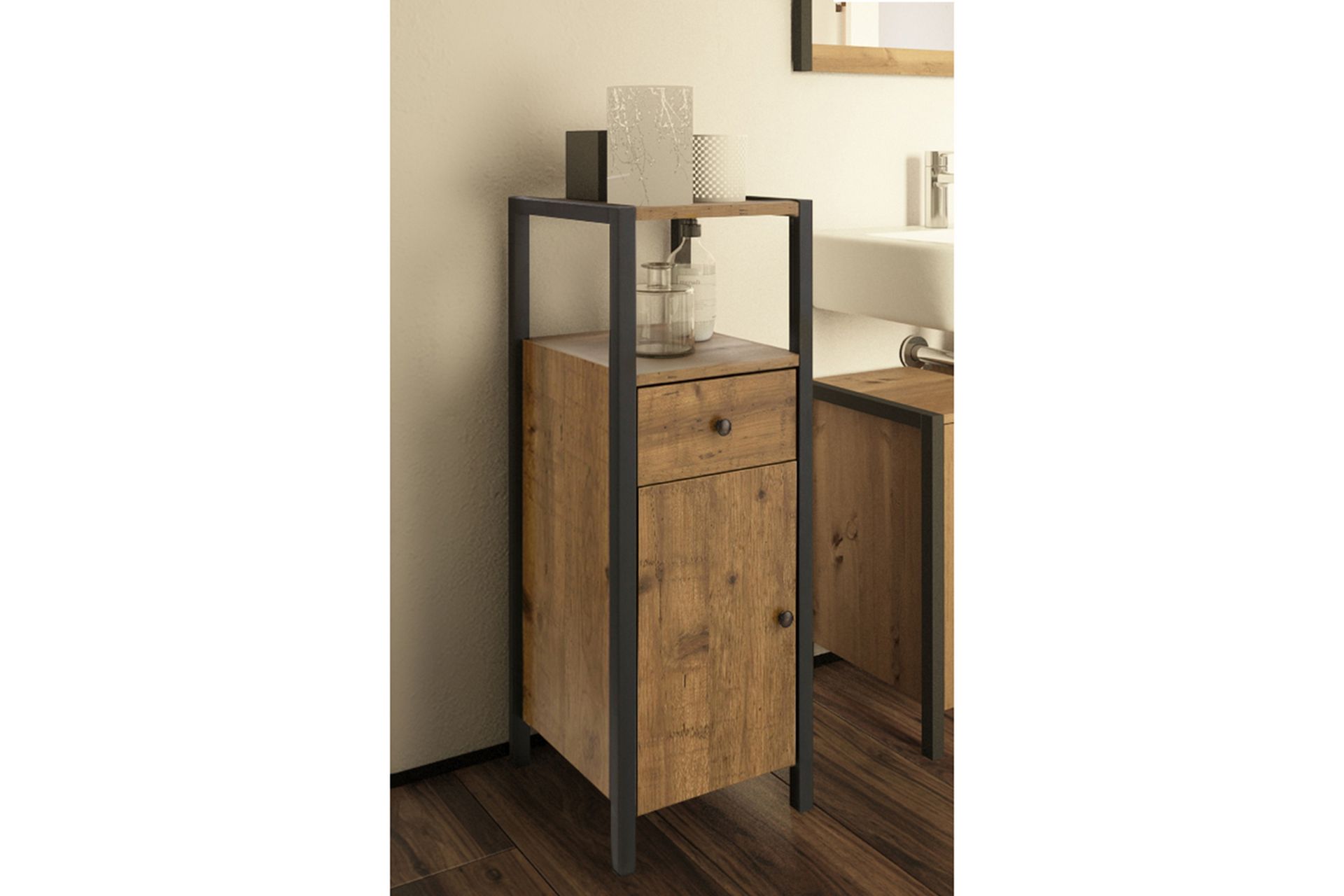 Brayden Skap 33x90 cm - Brun / Svart - Møbler - Mediamøbel & tv møbel - TV-skap