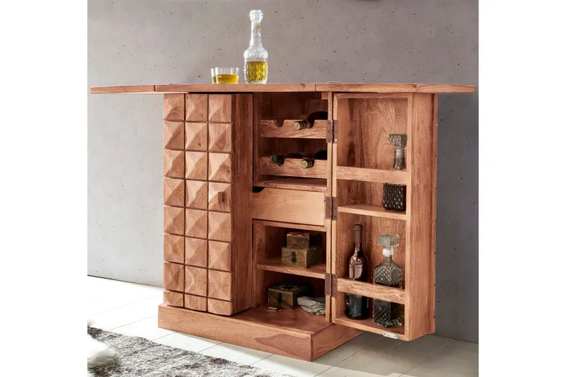 Cluett Barskap - Brun - Husholdning - Bar & vin - Barmøbler