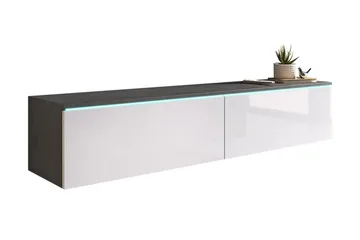 Cuguen Tv-skap 140 cm Hvit LED