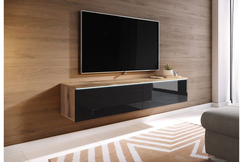 Cuguen Tv-skap 140 cm - Natur/Svart - Møbler - Mediamøbel & tv møbel - TV-skap