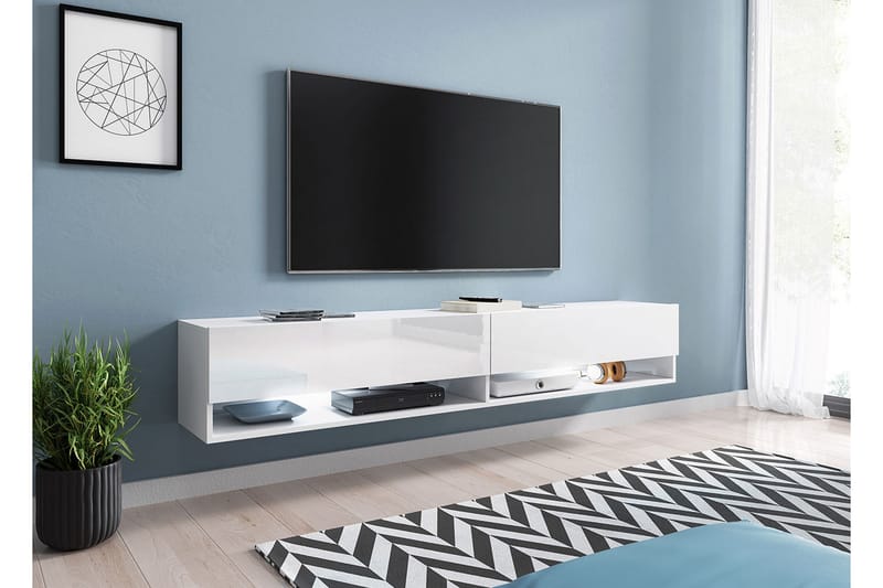 Cuguen Tv-skap 180 cm - Hvit - TV-skap