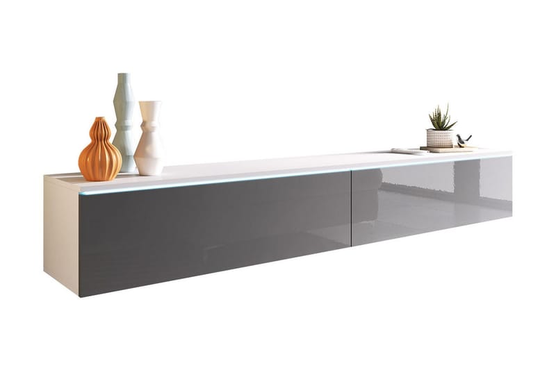 Cuguen Tv-skap 180 cm - Hvit/Grå - Møbler - Mediamøbel & tv møbel - TV-skap