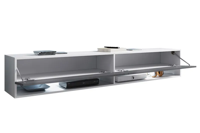 Cuguen Tv-skap 180 cm - Hvit/Natur - Møbler - Mediamøbel & tv møbel - TV-skap