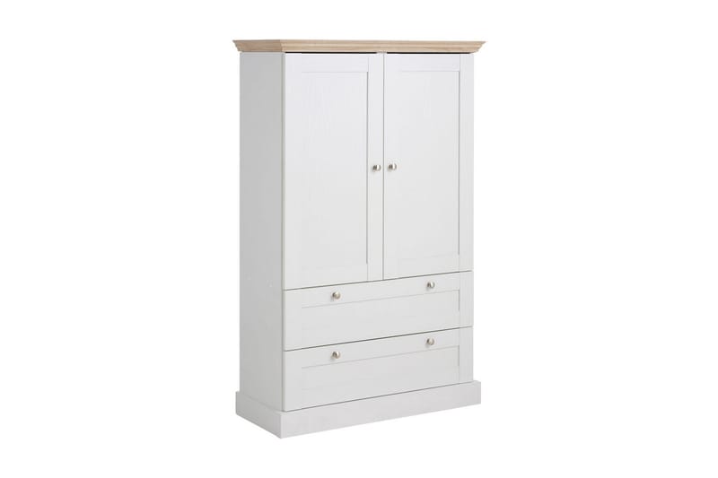 Dareia Garderobe 85 cm, Hvit/Brun