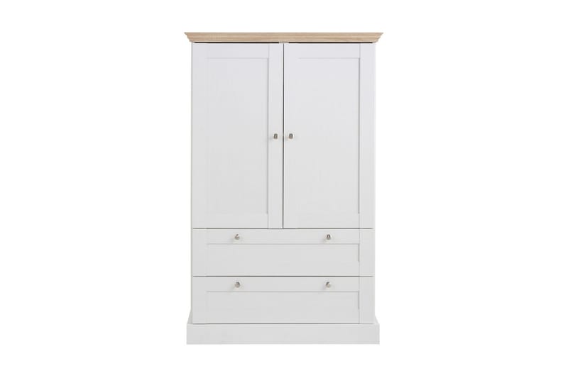 Dareia Garderobe 85 cm - Hvit/Brun - Oppbevaring - Klesoppbevaring - Garderober & garderobesystem - Garderobeskap & klesskap
