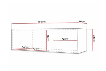 Dunvegan TV-skap 150 cm - Svart - Møbler - Mediamøbel & tv møbel - TV-benk & mediabenk