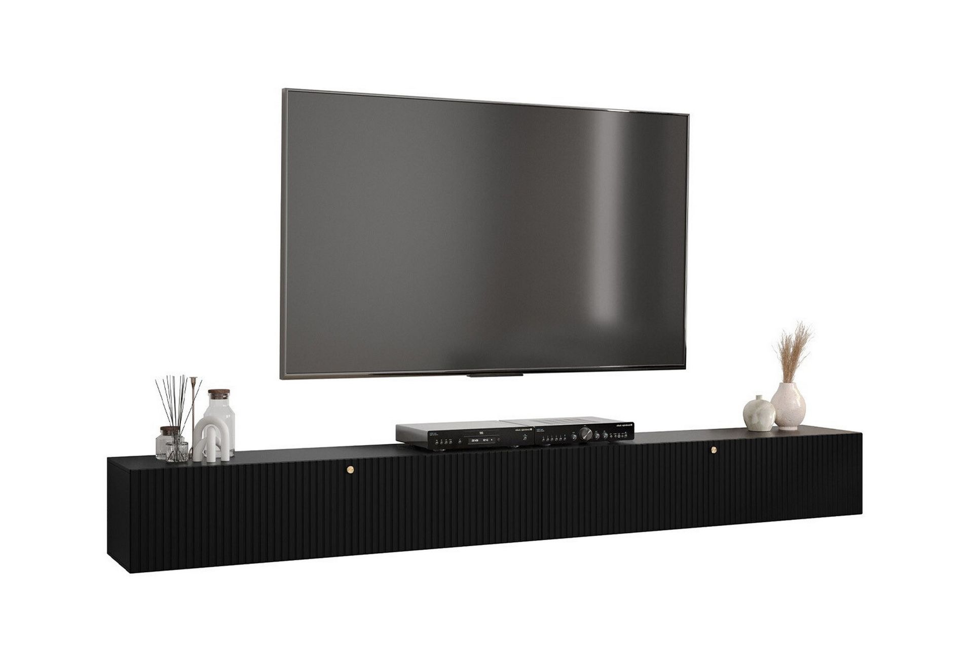 Dunvegan TV-skap 300 cm - Svart - Møbler - Mediamøbel & tv møbel - TV-skap