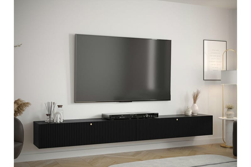 Dunvegan TV-skap 300 cm - Svart - Møbler - Mediamøbel & tv møbel - TV-skap