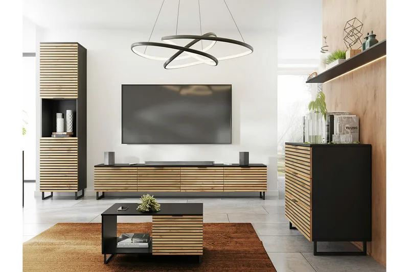 Galbally TV-skåp 200 cm - Brun - Møbler - Mediamøbel & tv møbel - TV-skap