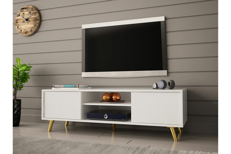 Glenndale TV-skåp 140 cm - Hvid - Møbler - Mediamøbel & tv møbel - TV-skap