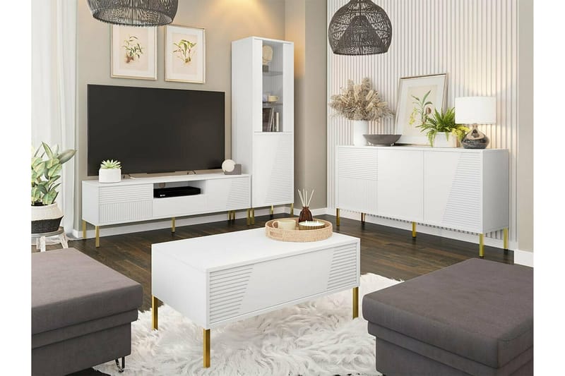 Glenndale TV-skåp 155 cm - Hvid - Møbler - Mediamøbel & tv møbel - TV-skap