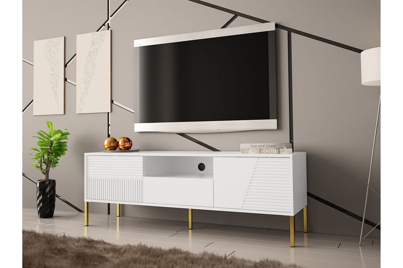 Glenndale TV-skåp 155 cm - Hvid - Møbler - Mediamøbel & tv møbel - TV-skap