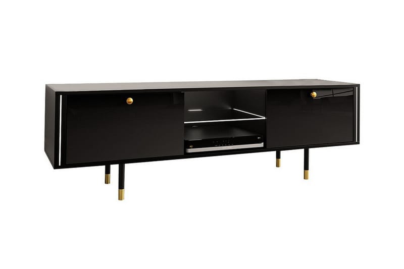 Glenndale TV-skåp 160 cm - Svart - Møbler - Mediamøbel & tv møbel - TV-skap