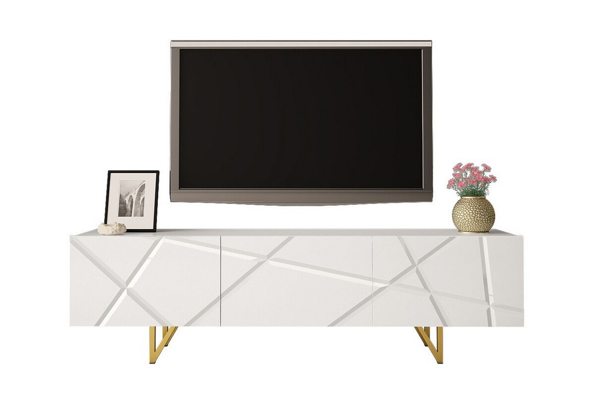 Glenndale TV-skåp 180 cm - Hvid - Møbler - Mediamøbel & tv møbel - TV-skap