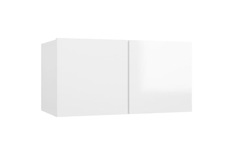 Hengende TV-benk høyglans hvit 60x30x30 cm - Hvit - Møbler - Mediamøbel & tv møbel - TV-skap