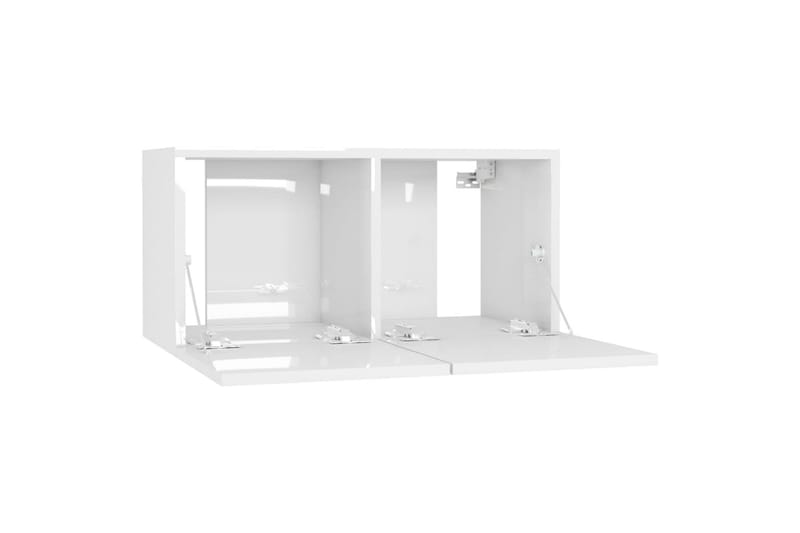 Hengende TV-benk høyglans hvit 60x30x30 cm - Hvit - Møbler - Mediamøbel & tv møbel - TV-skap