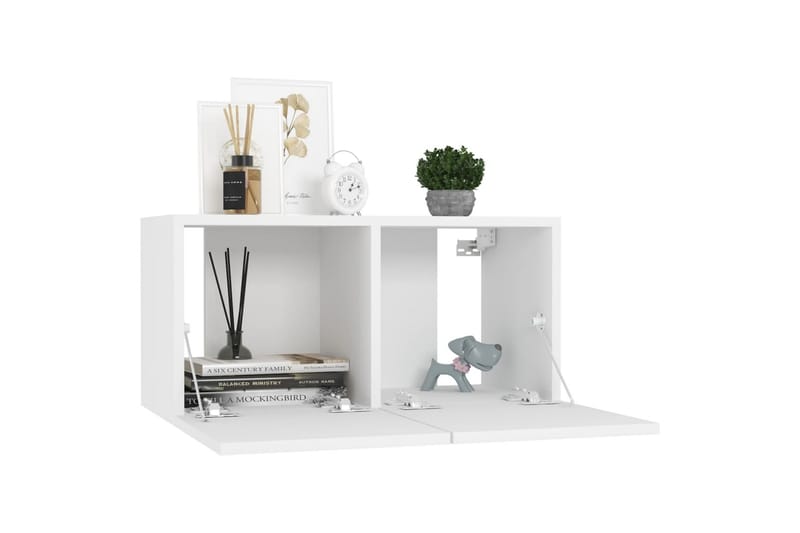Hengende TV-benk hvit 60x30x30 cm - Hvit - Møbler - Mediamøbel & tv møbel - TV-skap