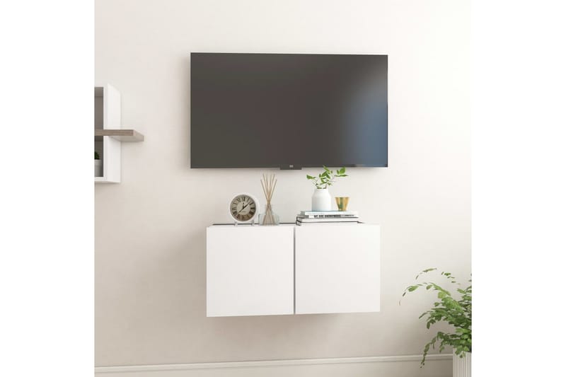 Hengende TV-benk hvit 60x30x30 cm - Hvit - TV-skap