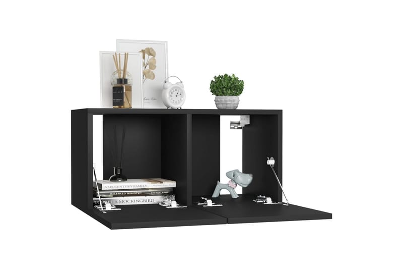 Hengende TV-benk svart 60x30x30 cm - Svart - Møbler - Mediamøbel & tv møbel - TV-skap