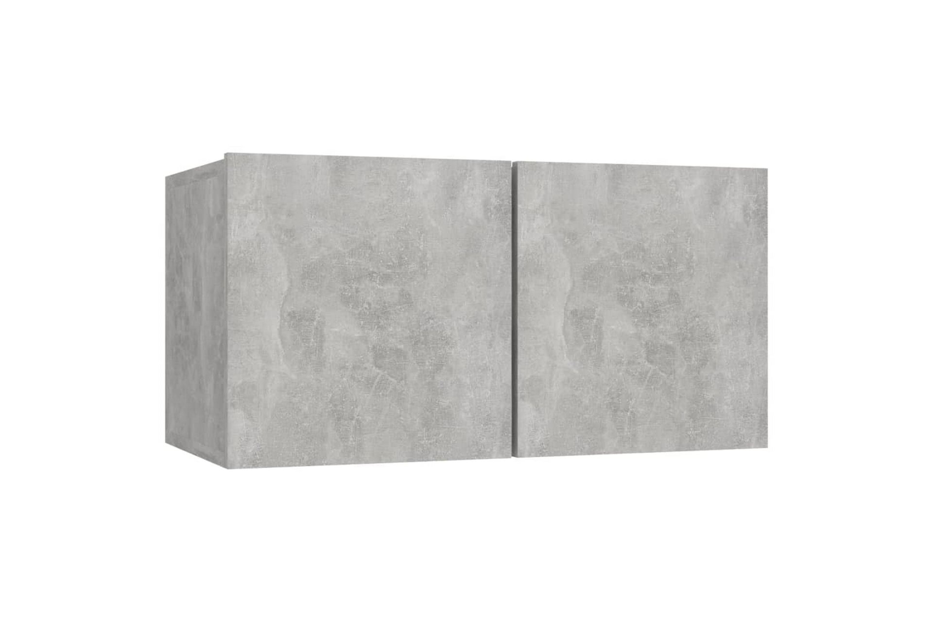 Hengende TV-benker 2 stk betonggrå 60x30x30 cm - Grå - Møbler - Mediamøbel & tv møbel - TV-skap