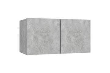 Hengende TV-benker 2 stk betonggrå 60x30x30 cm - Grå - Møbler - Mediamøbel & tv møbel - TV-skap