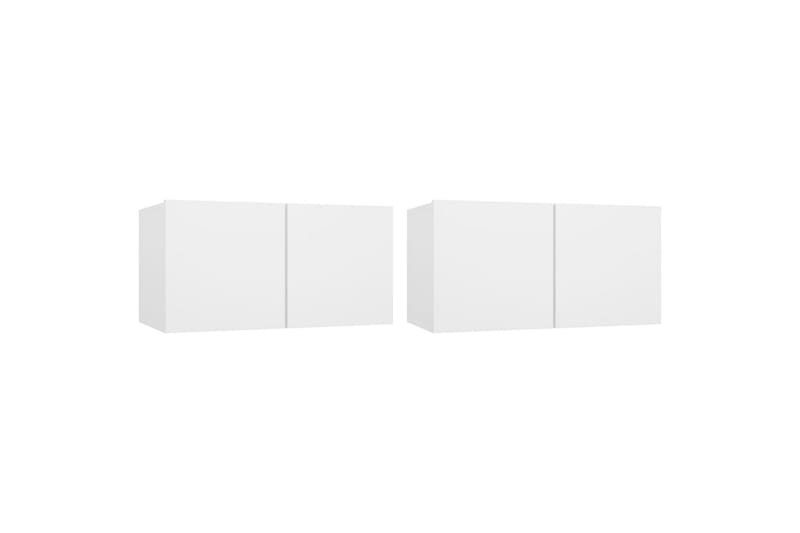 Hengende TV-benker 2 stk hvit 60x30x30 cm - Hvit - Møbler - Mediamøbel & tv møbel - TV-skap