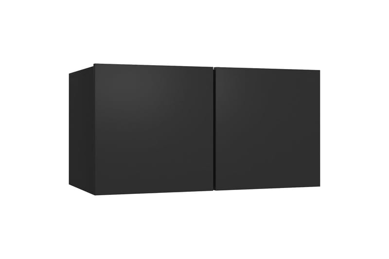 Hengende TV-benker 2 stk svart 60x30x30 cm - Svart - TV-skap