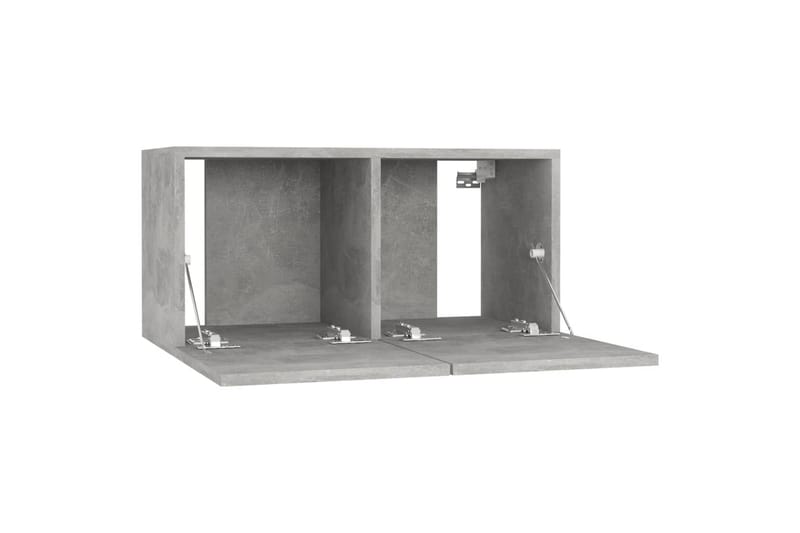 Hengende TV-benker 3 stk betonggrå 60x30x30 cm - Grå - Møbler - Mediamøbel & tv møbel - TV-skap