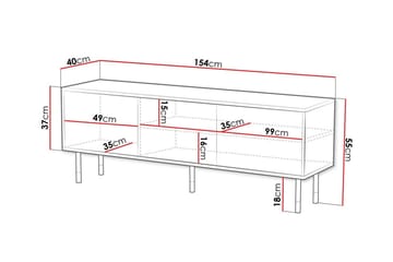 Juniskär TV-benk 154 cm - Svart - Møbler - Mediamøbel & tv møbel - TV-skap