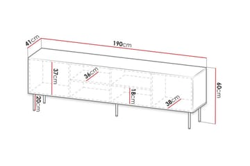 Juniskär TV-benk 190 cm - Hvid - Møbler - Mediamøbel & tv møbel - TV-skap