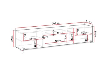 Juniskär TV-benk 200 cm - Hvid - Møbler - Mediamøbel & tv møbel - TV-benk & mediabenk