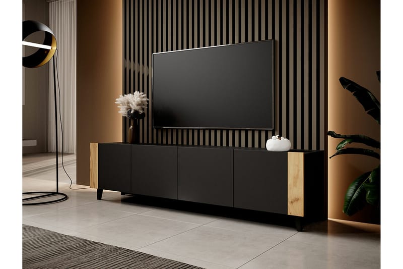 Juniskär TV-benk 201 cm - Svart - Møbler - Mediamøbel & tv møbel - TV-skap