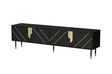 Juniskär TV-benk 204 cm - Svart - Møbler - Mediamøbel & tv møbel - TV-benk & mediabenk