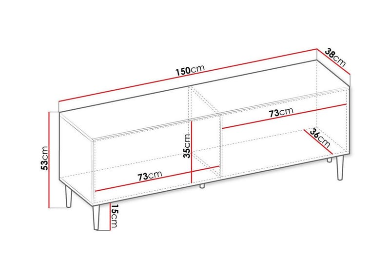 Kintore TV-skap 150 cm - Hvid - Møbler - Mediamøbel & tv møbel - TV-skap