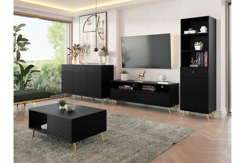 Kintore TV-skap 150 cm - Svart - Møbler - Mediamøbel & tv møbel - TV-skap