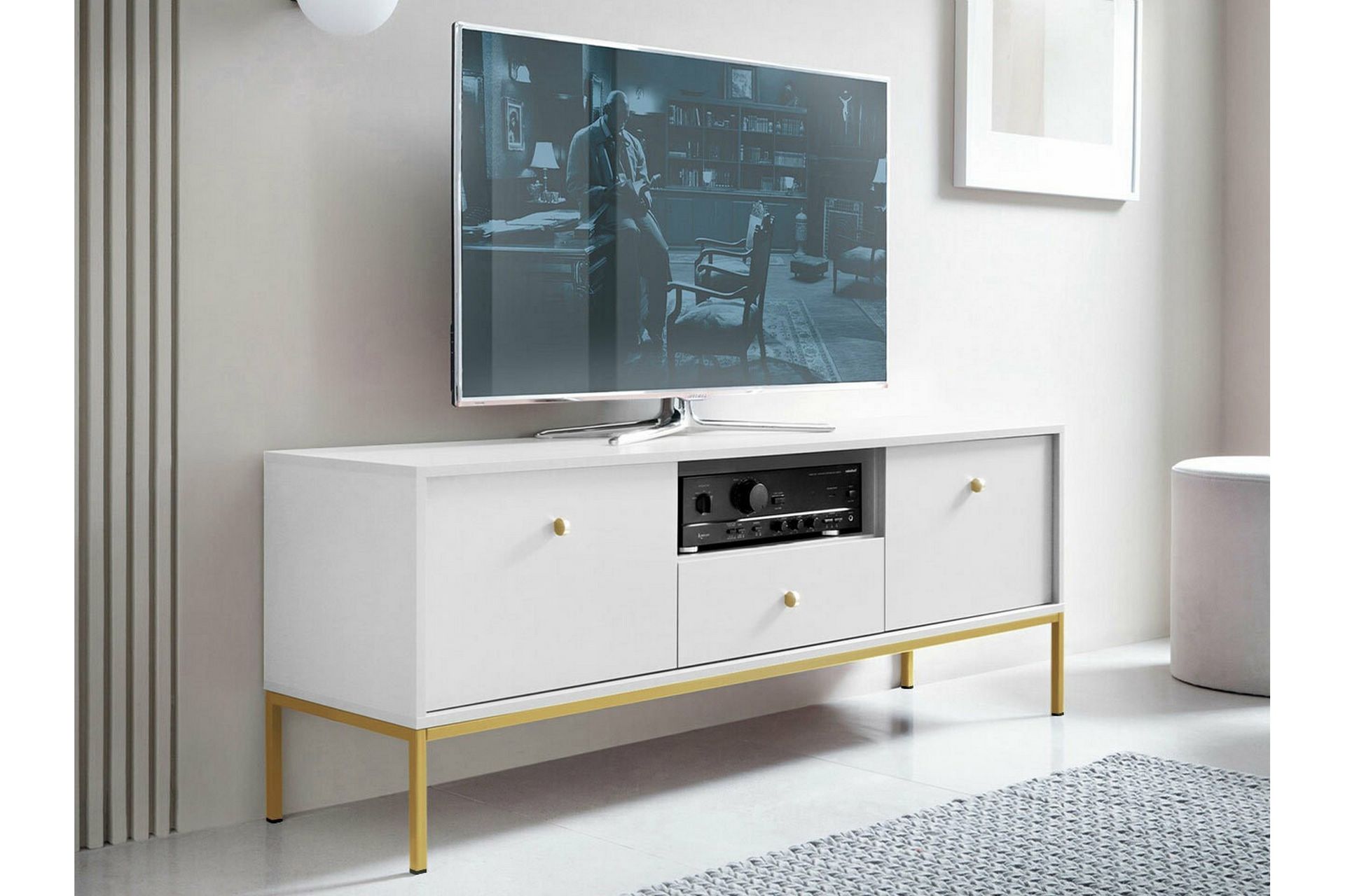 Klinkerville TV-skap 154 cm - Hvid - Møbler - Mediamøbel & tv møbel - TV-skap